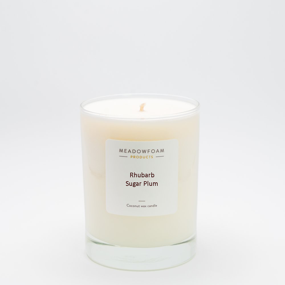 Meadowfoam Rhubarb Sugar Plum Seasonal Candle